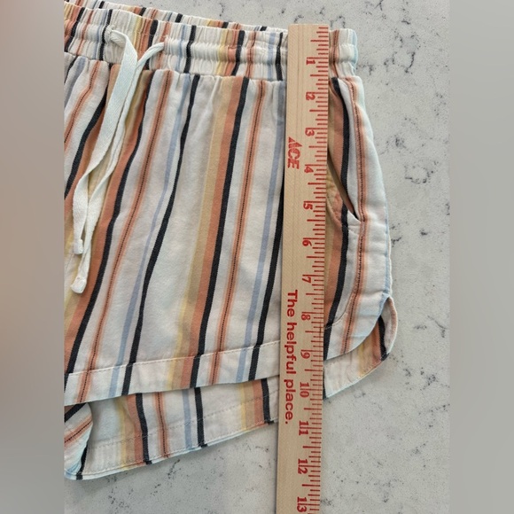 Billabong Elastic Waist Women’s Shorts Size XS cotton stripes excellent - Picture 9 of 11